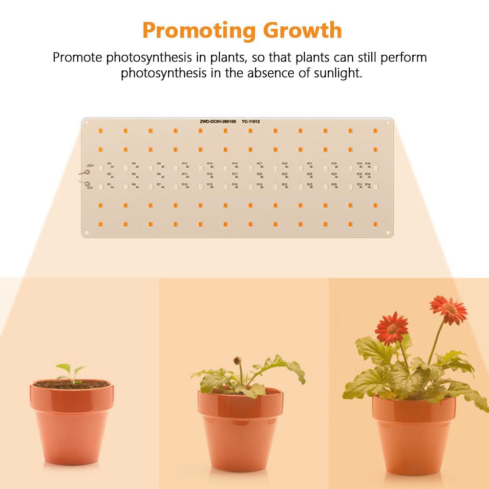 LED Plant Lamp USB Full Spectrum Grow Lights For Indoor Greenhouse Hydroponics Plant Growth Lighting Dimmable Lamp with Timer 5V