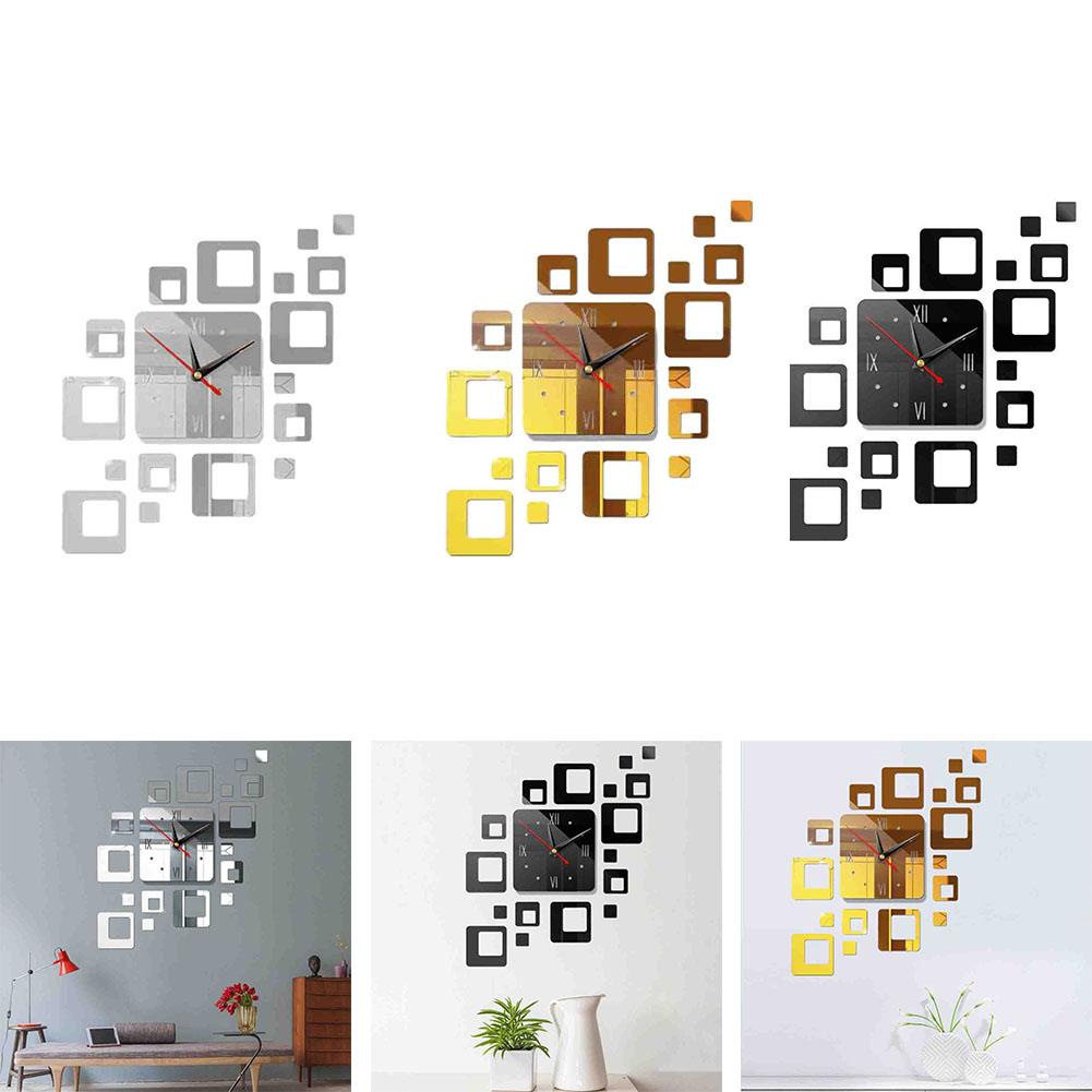 Wall Sticker Home Decoration Wall Crystal Mirror Clock