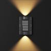 Solar Waterproof Outdoor Wall Lamp - Double-Sided High Brightness Lens for Courtyard, Villa, Balcony.