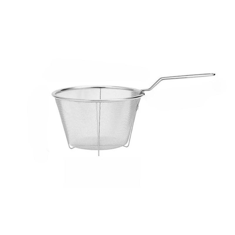Stainless Steel Deep Fry Basket with Folding Handle French Fry Chip Basket Kitchen Strainer for Home Restaurant Cooking Serving