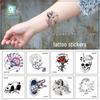 Waterproof Black & White Temporary Tattoo Stickers - Personalized Solid Color Designs
