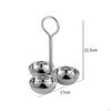 Supporto Snack a Tre Ciotole Acciaio Inossidabile Supporto Verticale Organizer Frutta da Banco 3 Livelli