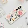 For Samsung Galaxy A17 5G Case Big Flowers Pattern Printing Straight Edge TPU Phone Back Cover