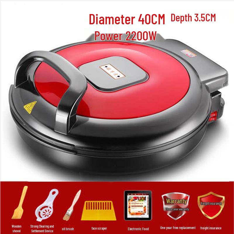 40CM Large Electric Griddle: Double-Sided Non-Stick Crepe & Pancake Pan for Home or Commercial Use