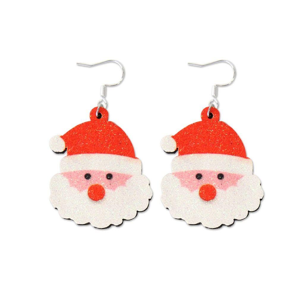 1Pair Handmade Sew Christmas Earring Christmas Tree Xmas  Eardrop Santa Claus  Earrings  Women