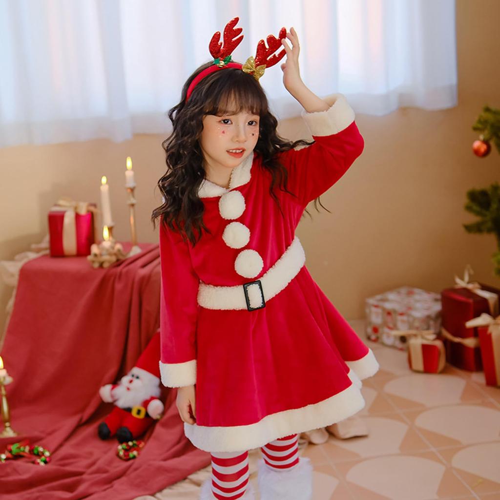 Santa Santa Santa Santa Christmas One Santa New Cultural Set [CSILOVEE] Costume, Kids, Claus, Cosplay, Clothes, Costume, Children, Girls, Piece,