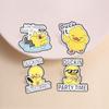 Cute Duck Enamel Pins Cool Sunglasses Pizza Party Time Ducking Autocorrect Cartoon Duck Brooches Lapel Badge Jewelry Gifts