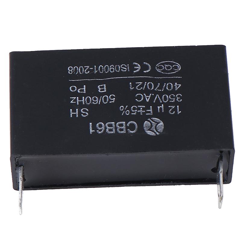 Black 12Uf Generator Capacitor Generator Cbb61 12Uf 50/60Hz 350Vac Fan Motor