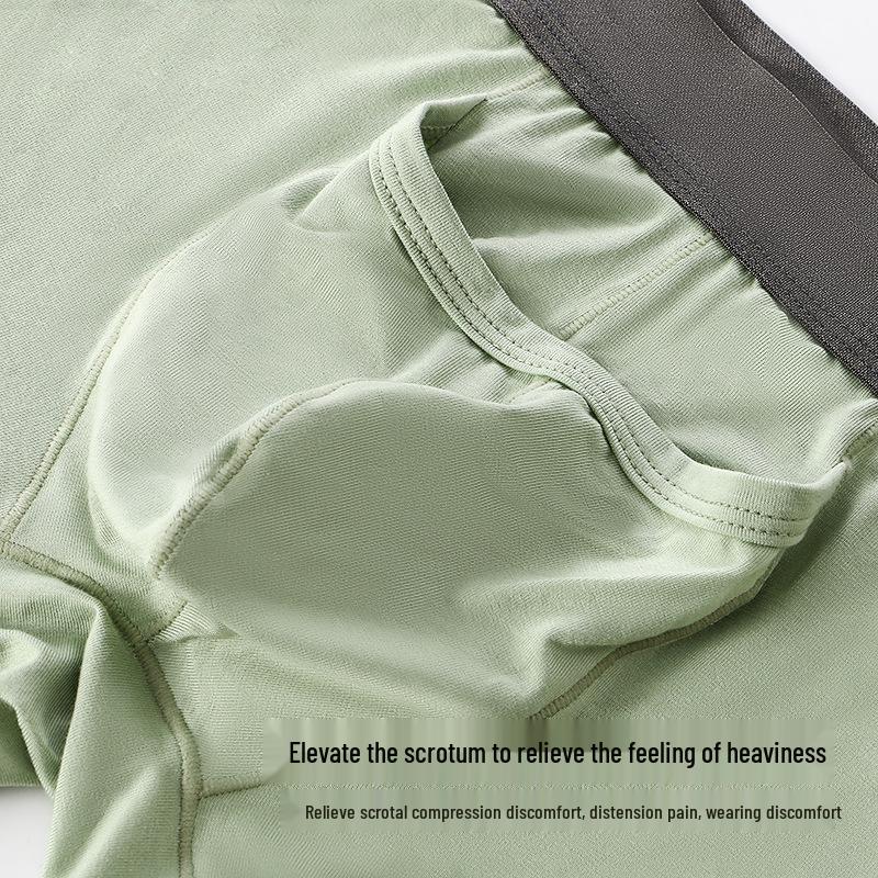 Men's Bamboo Fiber Bullet-Style Pouch Boxer Briefs