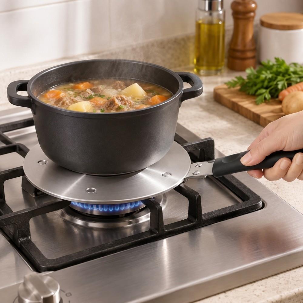 Stainless Steel Heat Conduction Plate Anti-Burn Pot Bottom Protector Plate  Kitchen Cooking
