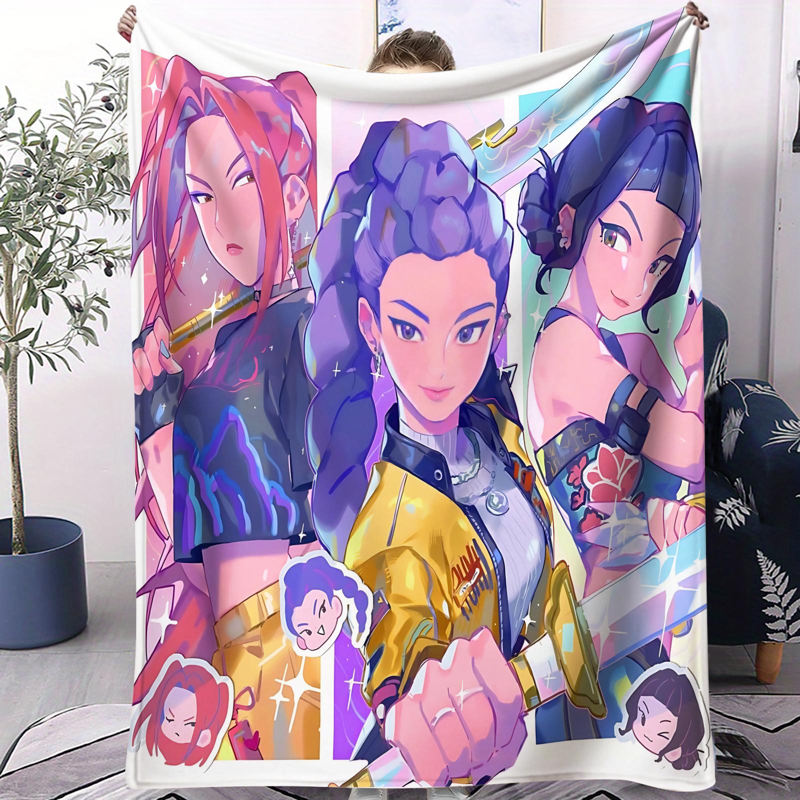 

K-Pop Demon Hunters Huntrix Blankets Quality Winter Soft Warm Throw Blanket Girls Boys Gifts Sofa Bed Blankets Christmas Gifts 30x40in