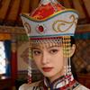Traditional Mongolian Hat Breathable Fabric Headwear For Stage Shows And Cultural Event Stage Performances Accessory