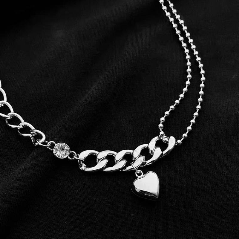 No fading love splicing necklace ins cold wind simple temperament hip hop collarbone chain
