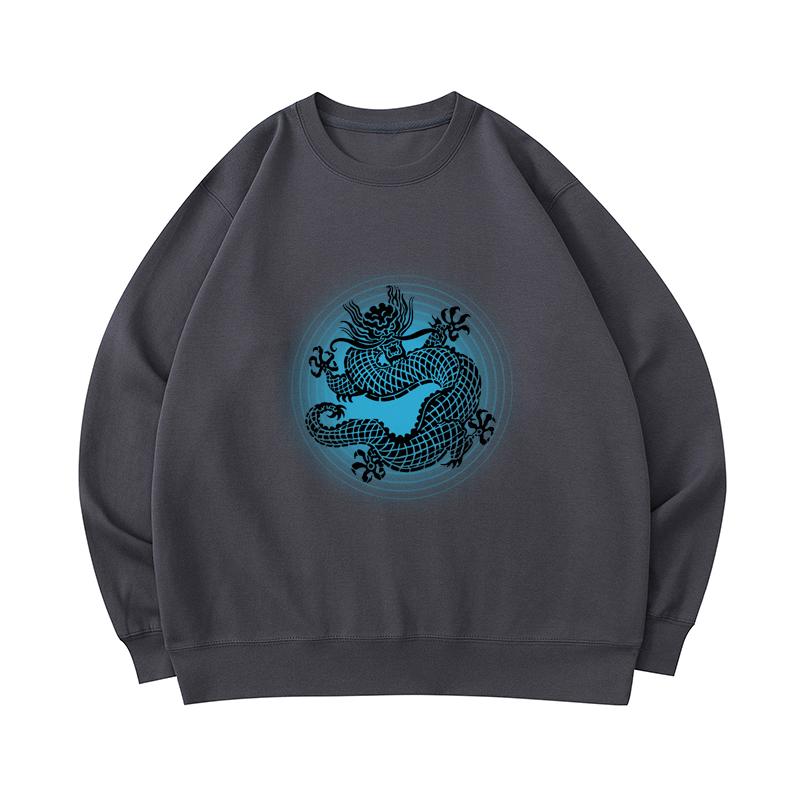 Blue Chinese Dragon Men's Sweatshirt