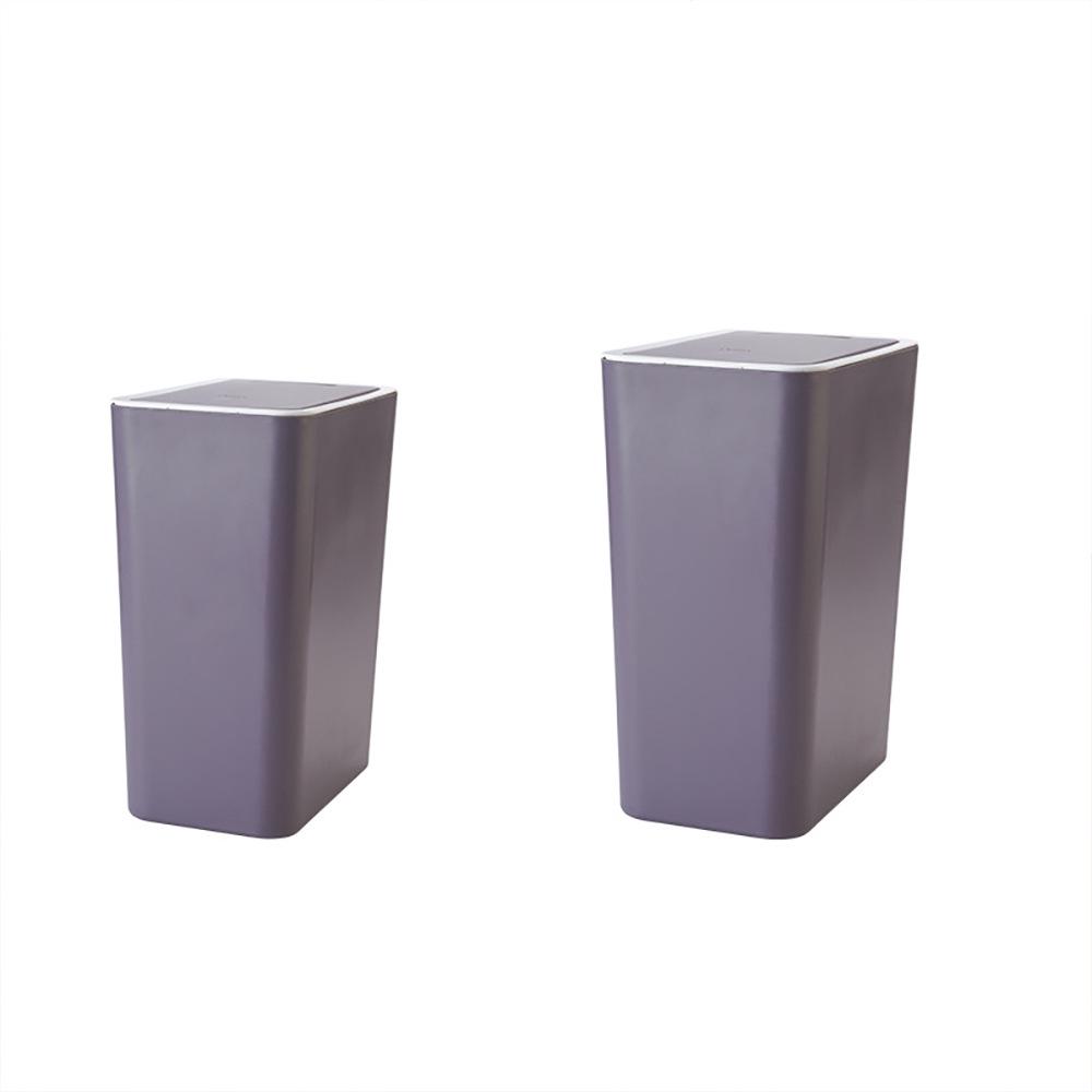 Press-Lid Trash Can: Large Capacity for Bathroom, Bedroom, or Living Room