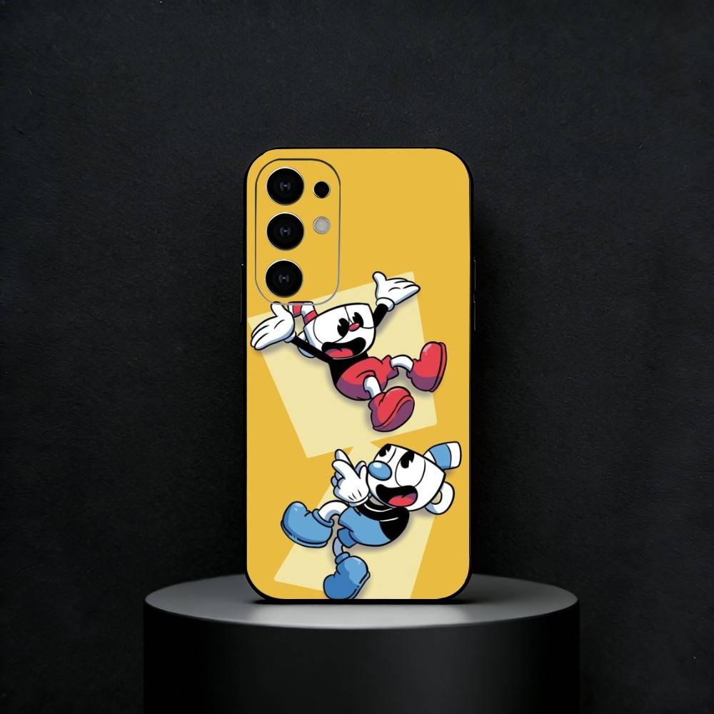 Game C-Cuphead Phone Case For Samsung S25,24,23,22,30,21,10,9,Ultra,Plus,FE 5G Black Soft Case Samsung S21lite