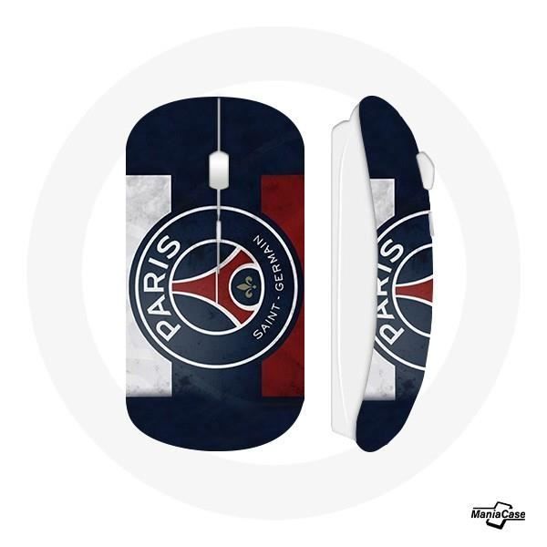 Souris sans fil - Paris Saint Germain - PSG Logo - Clé USB wifi incluse - Compatible Mac et PC - Bleu