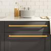 VidaXL Cabinet Handles 5 Pcs, Cupboard Handles, T-Shaped Handles Kitchen Home Interior, Golden 480 Mm Steel 155395