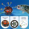 4/6/8/10#String Hook Fishing Bait Cage 6 Hook Carbon Steel Line Group Feeder Sinker New Design Square Bait Shape Fishing Spring Bait Cage