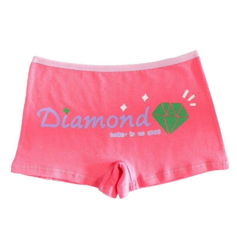 Girls' Plus Size Pure Cotton Safety Shorts - Junior High, Puberty-Friendly Four-Corner Briefs
