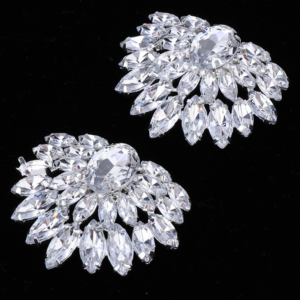 Exquisite Shoe Decoration Clips Crystal Rhinestone Buckle Applique Jewelry Accessories for Shoes Hats Dresses