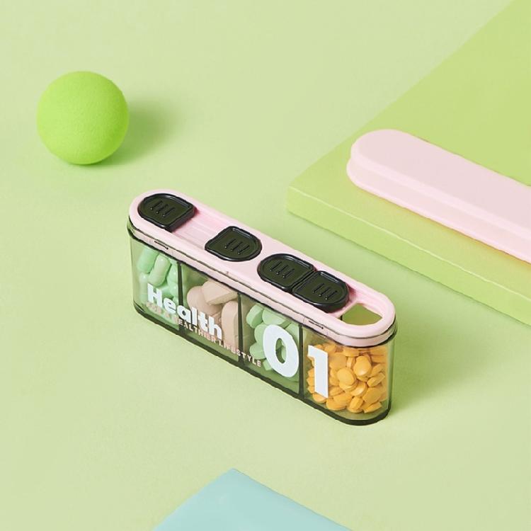 Small Keychain Pills Holder Medicine Container with Keyting Making It a Travel Pills Box Case for Outdoor Camping Travel