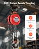Hand Chain Hoist, 2 Ton Capacity, Manual Chain Block with Upgrade G70 Galvanized Chain, 3 m Lifting Height, Heavy Duty Pulley Hoist for Garage