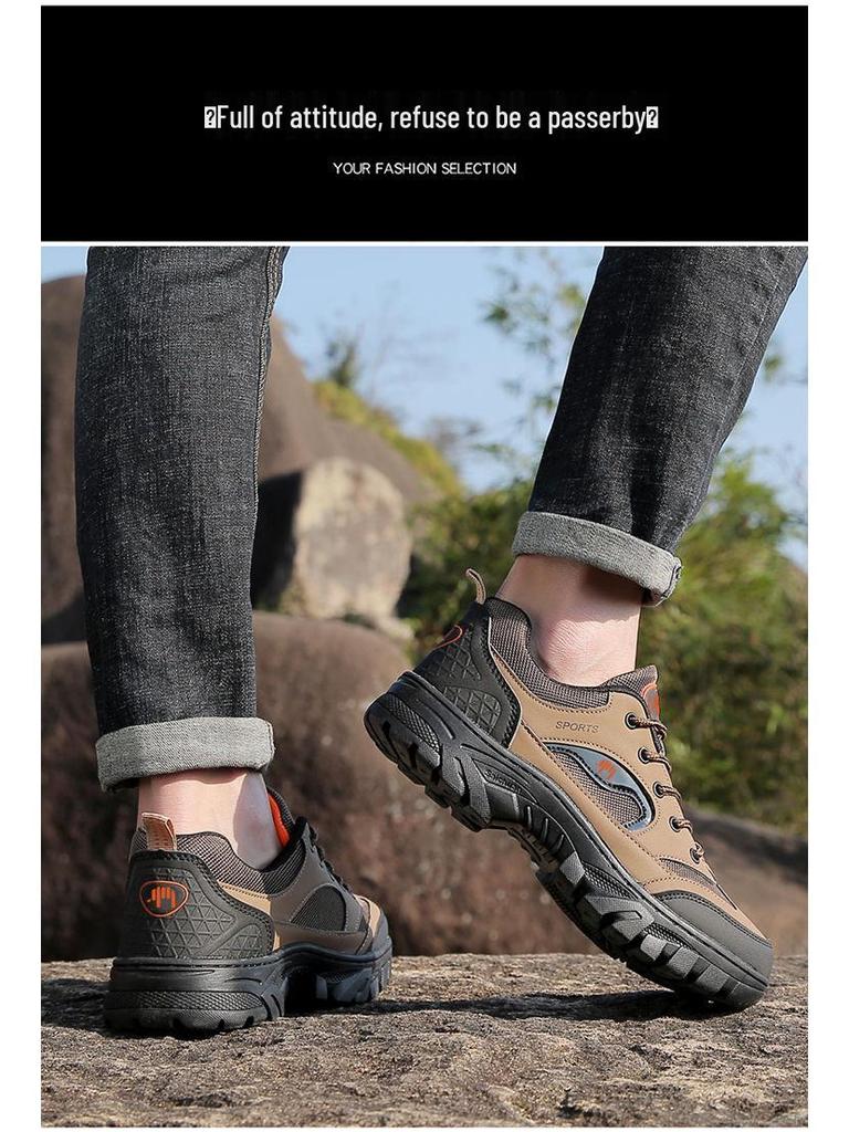 Marken Herren Herbst/Winter Sneaker - Mittelalterlicher Papa Walking- & Wanderschuhe, Schwarz