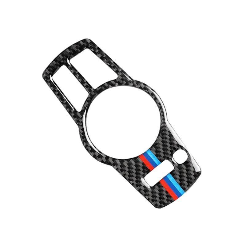 Capac pentru buton pentru comutatoare interioare farurilor din fibră de carbon pentru F10 F07 F01 F25 F26 Autocolant pentru decorarea interioară a mașinii