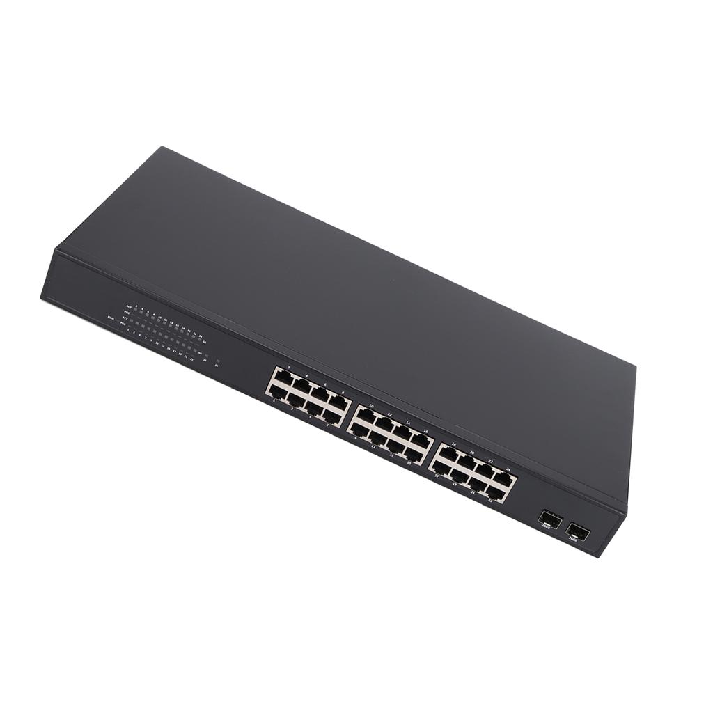 POE Switch 24 Ports Full Gigabit Automatic Detection Intelligent Power Supply Gigabit Ethernet