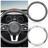 Car Steering Wheel Cover Leather Carbon Fiber Anti Slip Car Accessories Emblem For ASX Lancer 10 Pajero Outlander L20