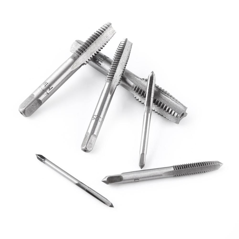 12pcs Screw Thread Hand Tap Set Straight Flutes M3 M4 M6 M8 M10 M12