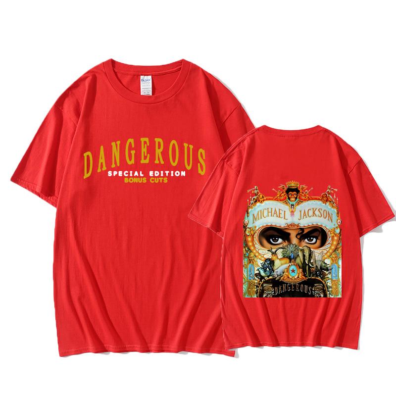 Michael Jackson Style Aldult  Quality 2025 Unisex Camisetas Aldult Vintage Fashion Graphic Printing Tees Comfortable Female/Male Tops