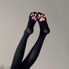 Velvet 3D Kitten Claw Socks Cute Long Socks Kawaii Cat Paw Stockings  Lolita JK