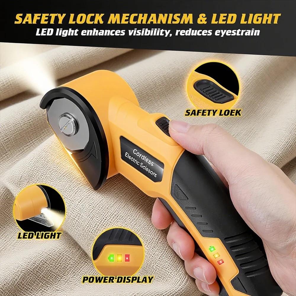 Portable Electric Fabric Cutting Machine Mini Electric Scissors Electric Rotary Fabric Cutter Household DIY Power Tools