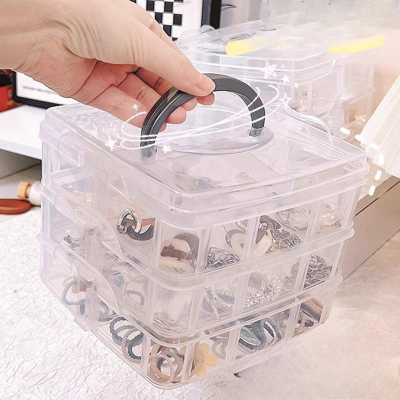 Jewelry Storage Box Multi-layer Large-capacity Detachable Transparent Jewelry Storage BoxJewelry Earrings Ring Organization Box