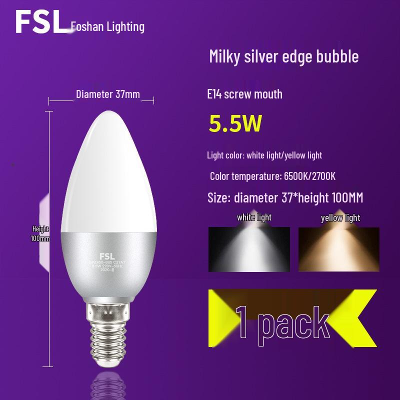 LED Kerzenbirne mit E14/E27 Sockel - Superhelle Energiespar-Kristall-Kronleuchterbirne mit spitz zulaufendem Schleifendesign