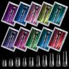 240Pcs Medium Almond Gel Nail Tips Full Cover Clear Acrylic Nails Gel Extensions 12 Sizes for Home Manicure