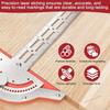 Woodworking Scriber Marking Line Ruler Adjustable Stainless Steel Sliding T-Square Ruler with Adjustable Protractor Angle Finder