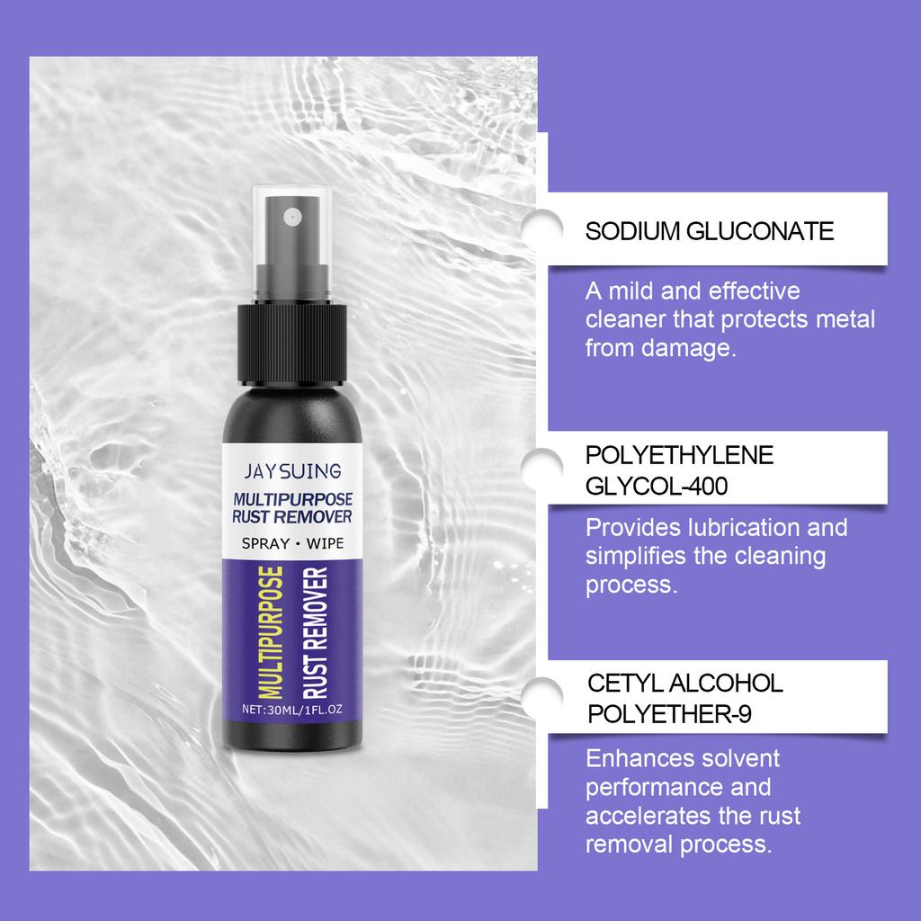 Super Strong Rust Removal Spray and Car Polishing Protector Two-Piece Set, Does Not Damage Metal Surface,30ml+100ml