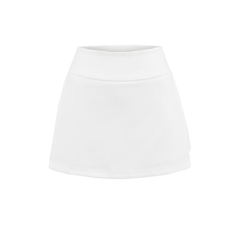 High-Waisted Grey A-Line Sports Skirt - Women's Spicy Vintage Side Split Yoga Running Skirt