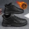 Fashion Hot White Men's Winter Casual Shoes Trendy All-match Mid Top Shoe Warm Ankle Boots Mens Velvet Thickening Leather Sole Boots Man