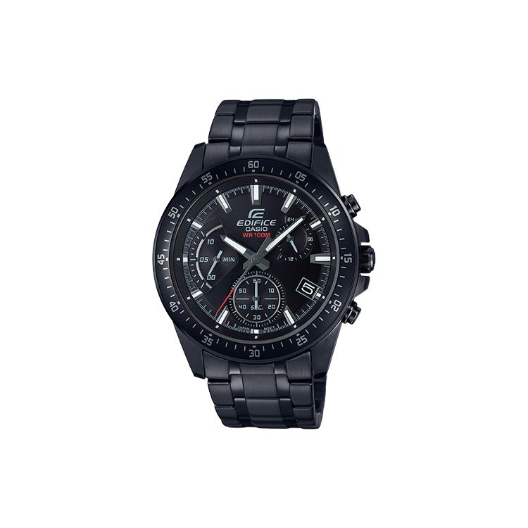 Casio Men's Black Edifice Versatile Dial Steel Band Fashion Quartz Movet Stainless Steel Watch Watches Efv-540Dc-1A