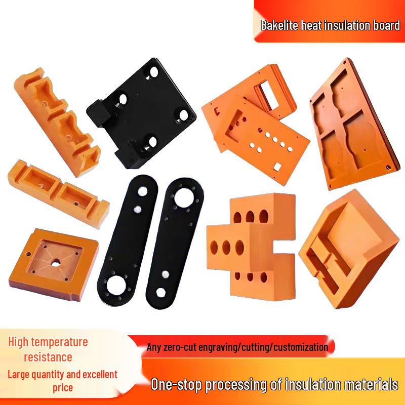 Hitzebeständige Bakelitplatte - Orange/Rot/Schwarz Werkbankplatte zur Wärmeisolierung und für Bohrarbeiten