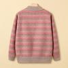 Middle-aged elderly autumn and winter coat women's grandma fashion top fleece thickened mother small wife knitted sweater