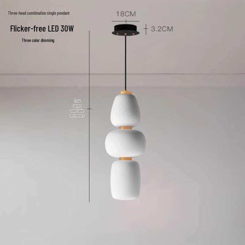 Wabi-Sabi Style Nordic Glass Pendant Light for Japanese Modern Minimalist Decor