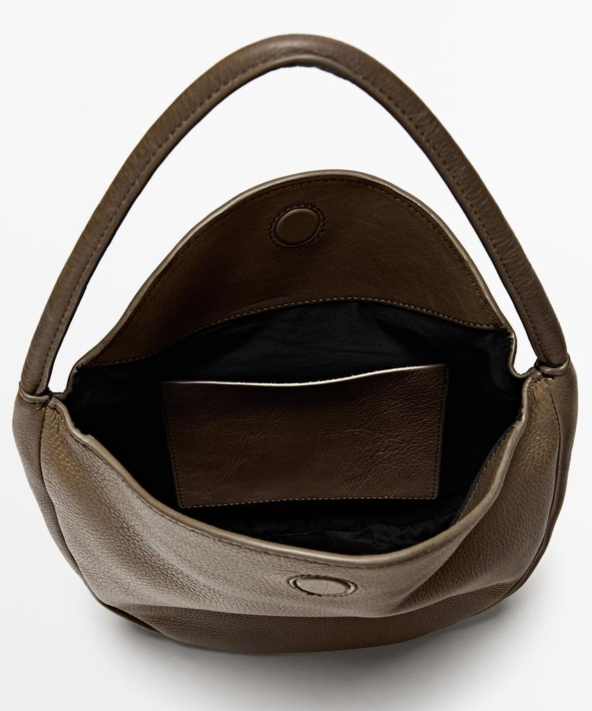 Massimo Dutti Napa Leather Slouch Mini Bag