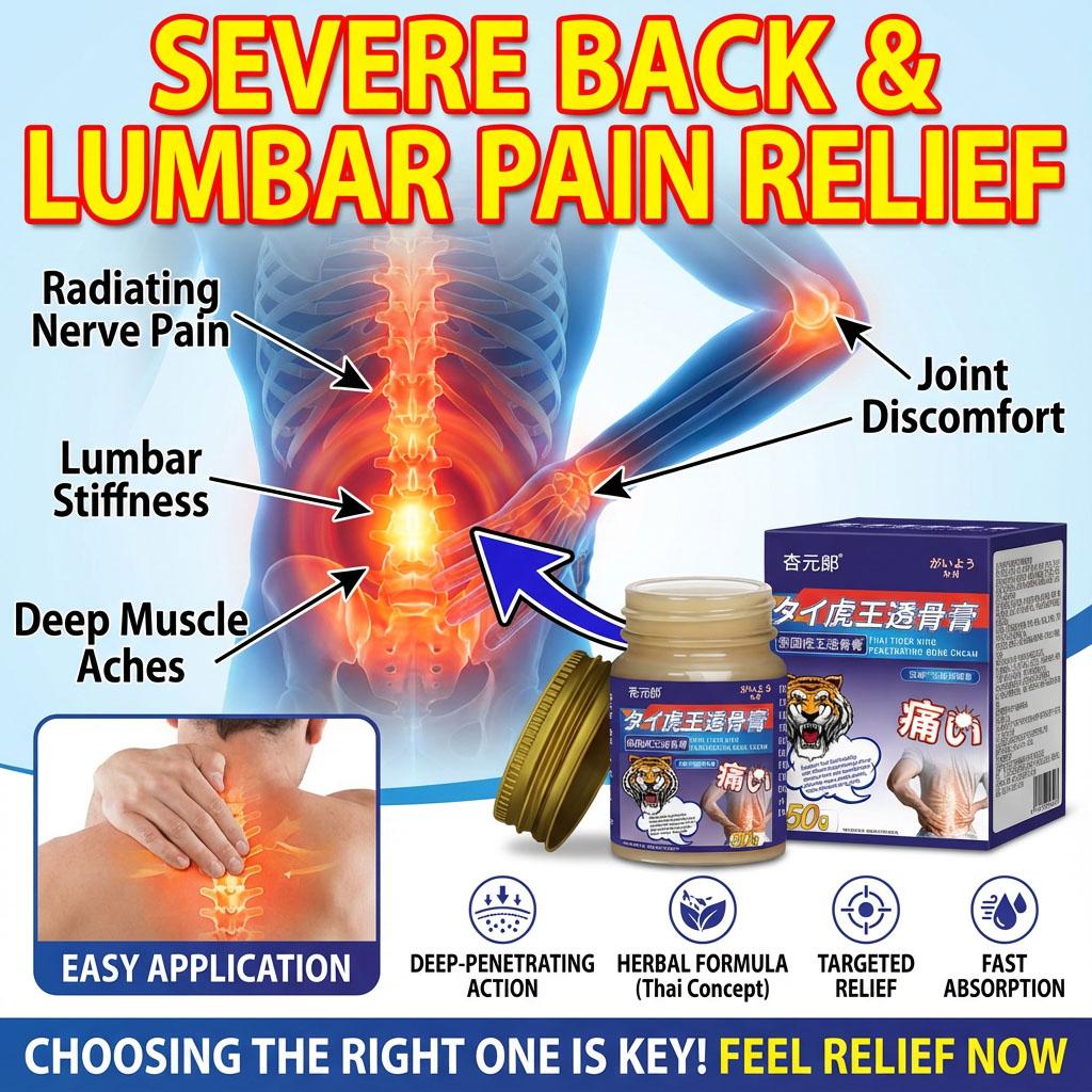 Tiger King Traditional Herbal Cream Pain Relief Balm 50g for Joint Muscle Back Knee Neck Soreness Massage Ointment