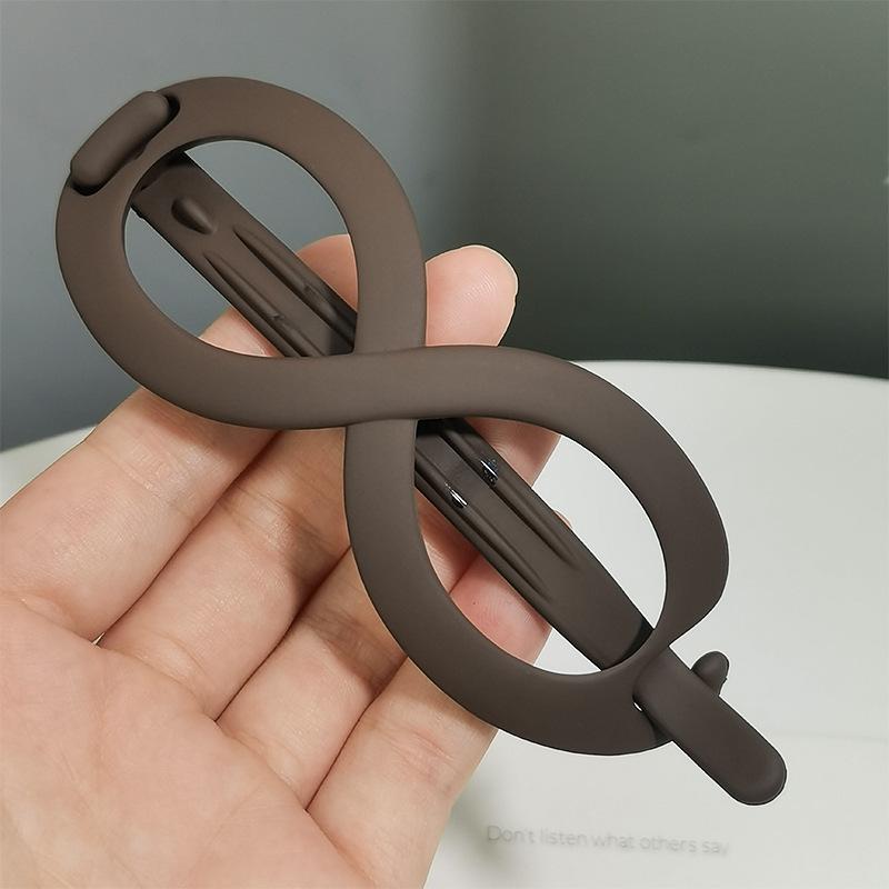 

Новая корейская мода Матовая заколка для волос в форме восьмерки Женская изысканная заколка для пучка хвостика Темпераментная девушка Аксессуары