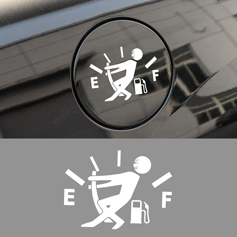 Fuel Tank Cover Personality Funny Fuel Explosion Meter Personality Reflective Car Stickers (Pink)
